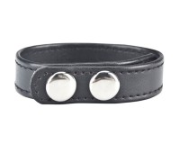 Кольцо на пенис из искусственной кожи на клепках (4-6 см) Snap Cock Ring