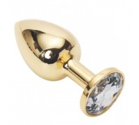 Анальное украшение Golden Plug Small кристалл