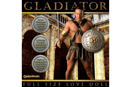 Кукла-мужчина с вибрирующим фаллосом и язычком Gladiator