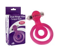 Виброкольцо розовое Dual Rings Vibe-Tongue Style