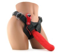 Страпон с вибрацией FF Extreme 9 in Swirly-G Red