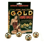 Четыре вагинальных шарика с вибрацией Gold Vibro Balls Set