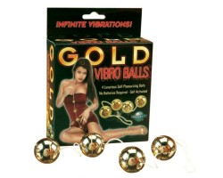 Четыре вагинальных шарика с вибрацией Gold Vibro Balls Set