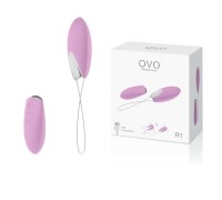 Розовое виброяйцо OVO R1 на дистанционном управлении