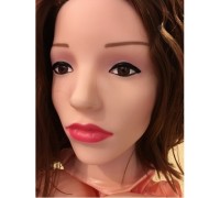 Кукла для секса с вибрацией с каштановыми волосами 3D Face Love Doll