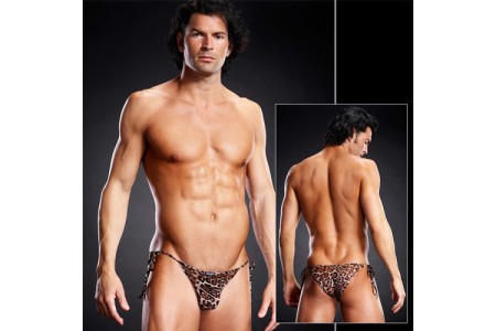 Леопардовые мужские side-tie бикини S/M