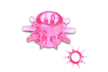 Розовое кольцо на пенис со стимуляторами