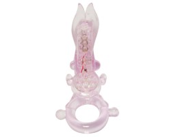 Виброкольцо розовое Long Ears Cock Ring