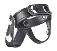 Утяжка на пенис с разделителем мошонки