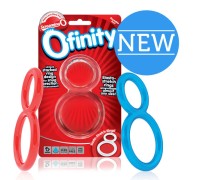 Красное двухпетельное кольцо Ofinity