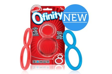 Красное двухпетельное кольцо Ofinity