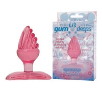 Анальная пробка Lil Gumdrops Ridged розовая