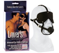 Маска и кляп черные Lover's Headgear