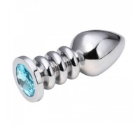 Анальная пробка Silver Relief Light Blue L