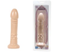 Прямой фаллос бежевого цвета Dinger