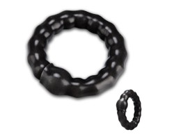 Черное кольцо на пенис с шариками