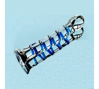Фаллоимитатор из стекла Blue Spiral