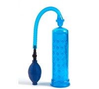 Мужская эрекционная помпа soPUMPed с насадкой внутри blue