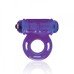 Фиолетовое мощное вибро-кольцо со стимулятором клитора - фото