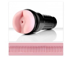 Анус-мастурбатор с поперечными ребрышками Fleshlight: Pink Wonder Wave Butt