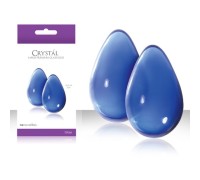 Голубые вагинальные шарики Crystal Kegel Eggs