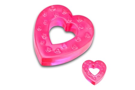 Розовое кольцо-сердце на пенис