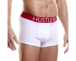Белые мужские боксеры Hustler на широкой резинке из микрофибры XL