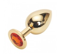 Стальная пробка Jewelry Plug Medium Gold оранжевая