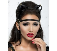 Маска с ушками черная