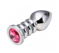 Анальная пробка Silver Relief Fuchsia L