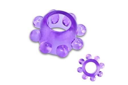 Тянущееся фиолетовое кольцо с массажными шариками