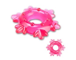 Розовое эрекционное кольцо Snowflake
