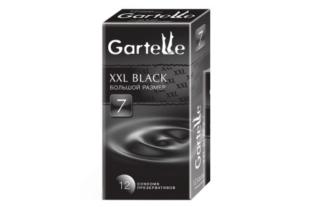 Презервативы Gartelle №7 XXL черные 12 шт