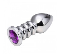 Анальная пробка Silver Relief Violet L