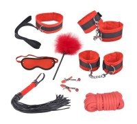 Красный бондажный набор Taboo Accessories Extreme Set №5