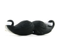 Черные силиконовые виброусы The Mustachio