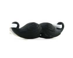 Черные силиконовые виброусы The Mustachio