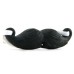 Черные силиконовые виброусы The Mustachio - фото