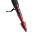 Флоггер кожаный с красной точеной ручкой - фото 1
