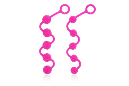 Анальные цепочки из силикона розовые Posh