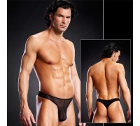 Мужские танга из черной сетки L/XL