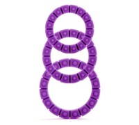 Набор их 3-х эрекционных колец Silicone Love Wheel Purple