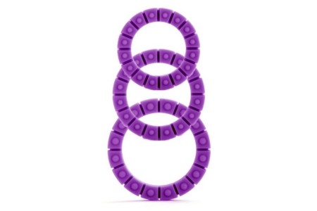 Набор их 3-х эрекционных колец Silicone Love Wheel Purple