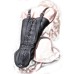 Бондажный кожаный армбиндер на шнуровке - фото