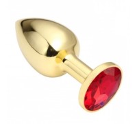 Анальное украшение Golden Plug Small красный