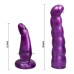 Страпон на штырьке с вагинальной втулкой фиолетовый - фото 3