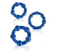 Набор голубых колец Beaded Cockring Set