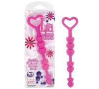 Анальные бусы сердца розовые Lia Love Beads