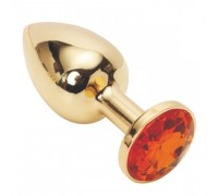 Анальное украшение Golden Plug Small оранжевый