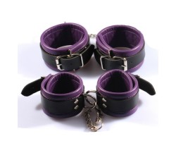 Фиолетовые наручники с надежным ремешком